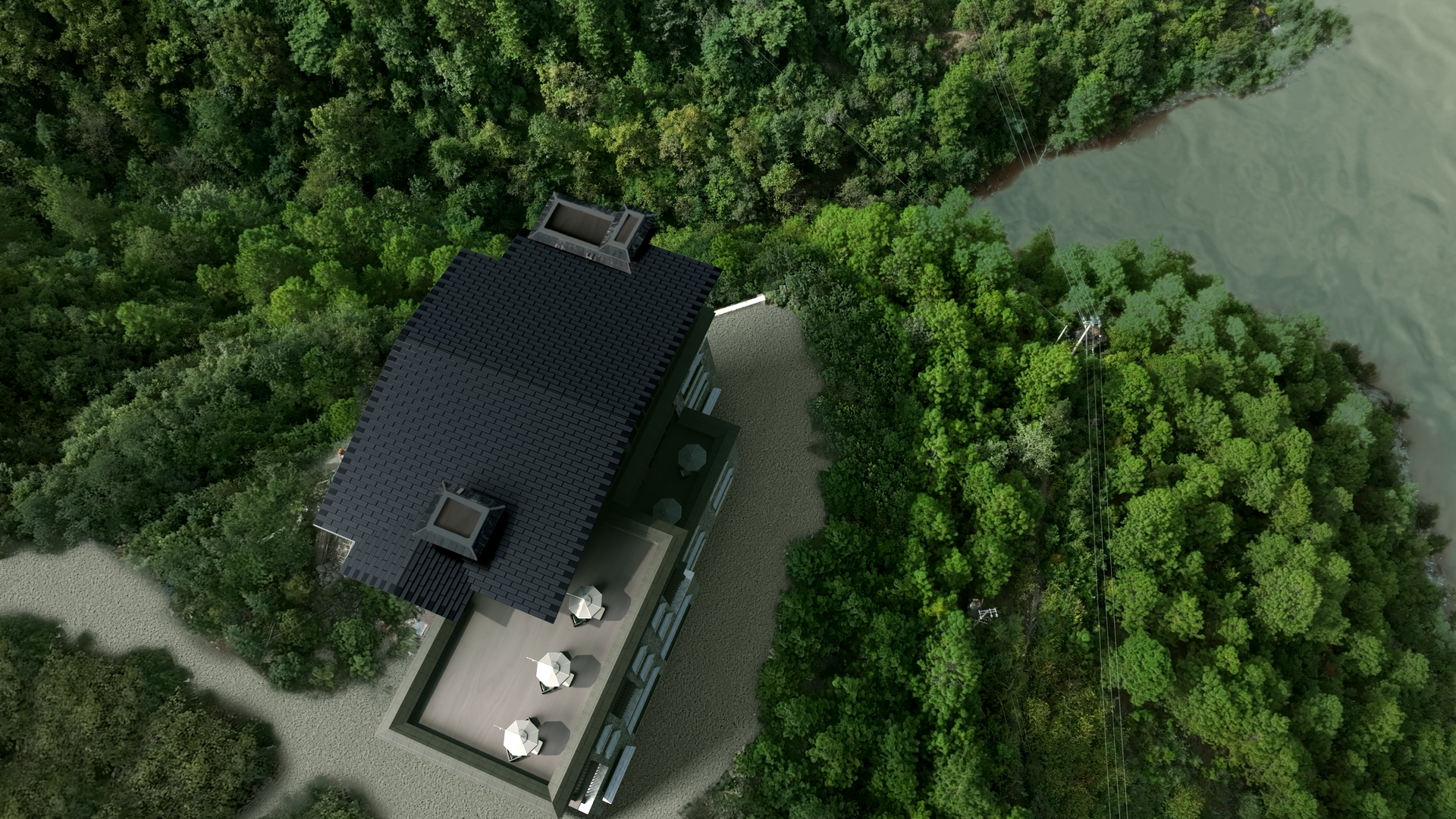 松赞茨中山居阳光家庭能源光伏瓦光储充电站