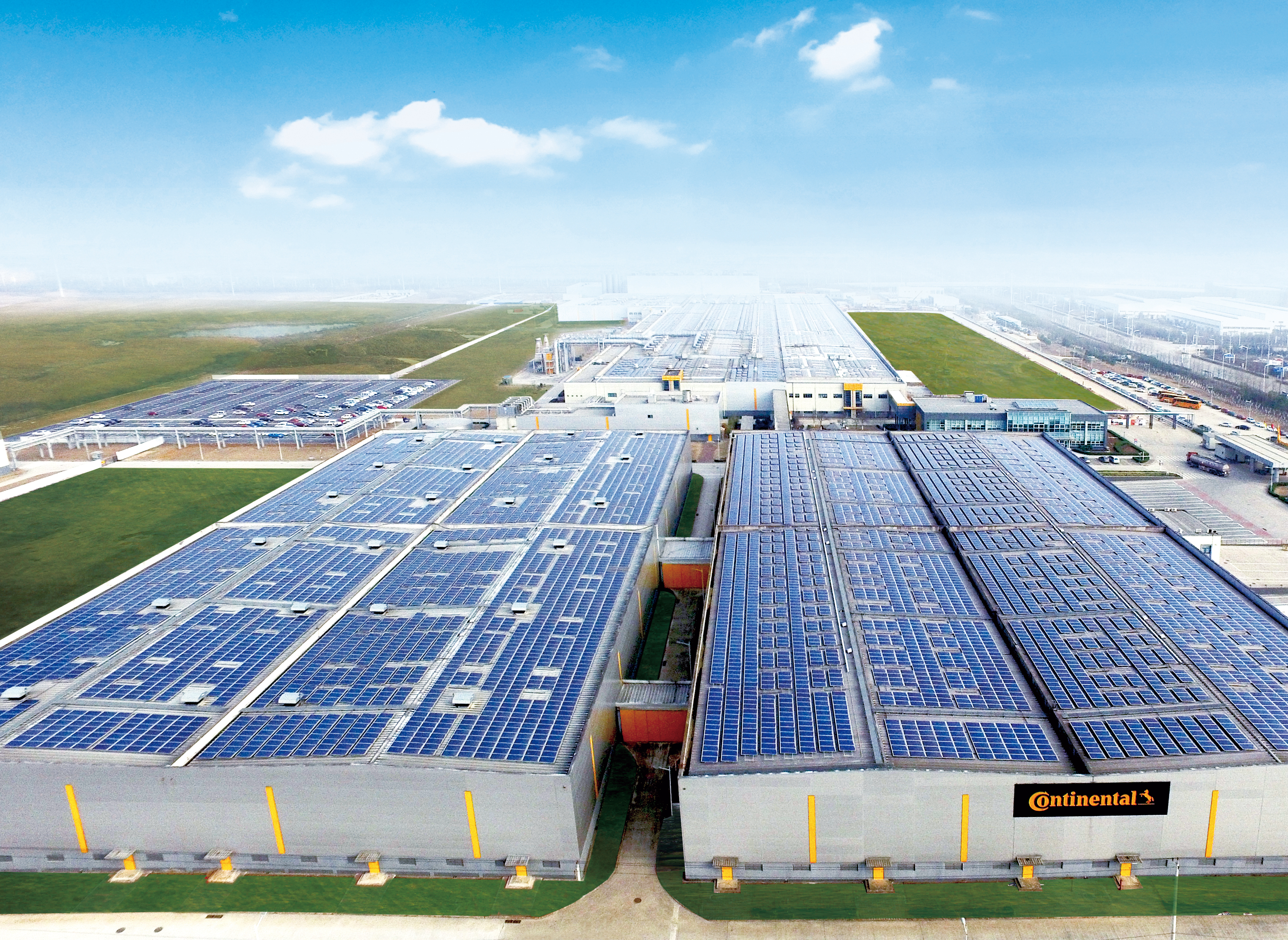 大陆马牌轮胎13.9MW工商业光伏电站